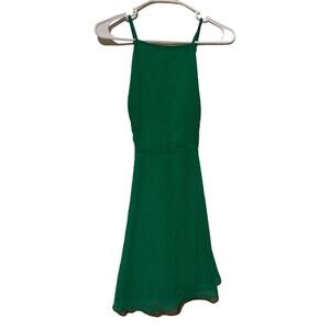 Lulus Letter of Love Backless Green Skater Dress Formal Size Medium